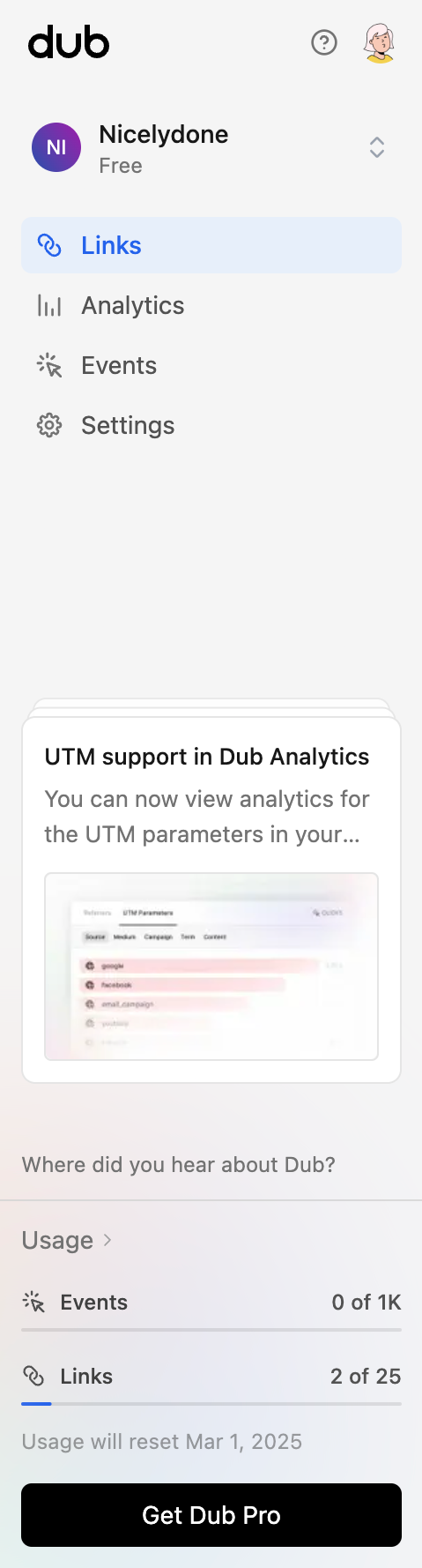 Dub
				vertical navigation ui component