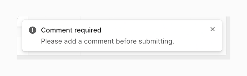 Linear
				notification toast ui component