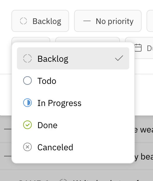 Huly
				dropdown menu ui component