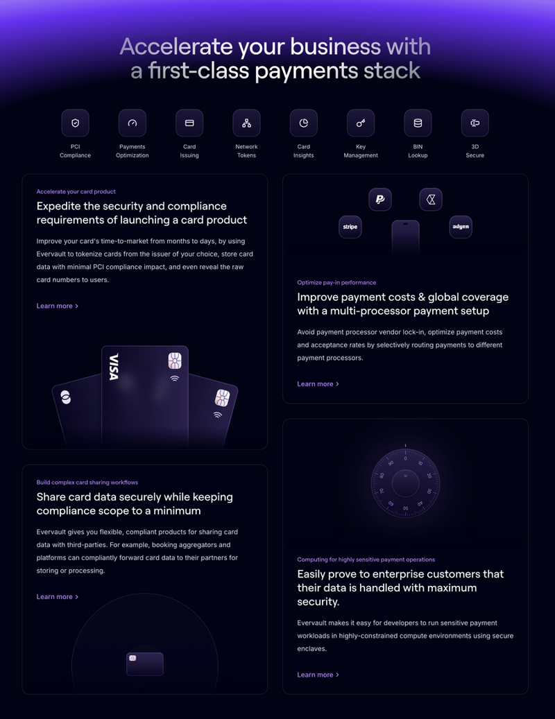 Evervault
				bento box ui component