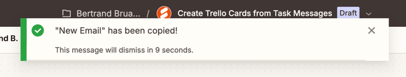 Zapier
				notification toast ui component