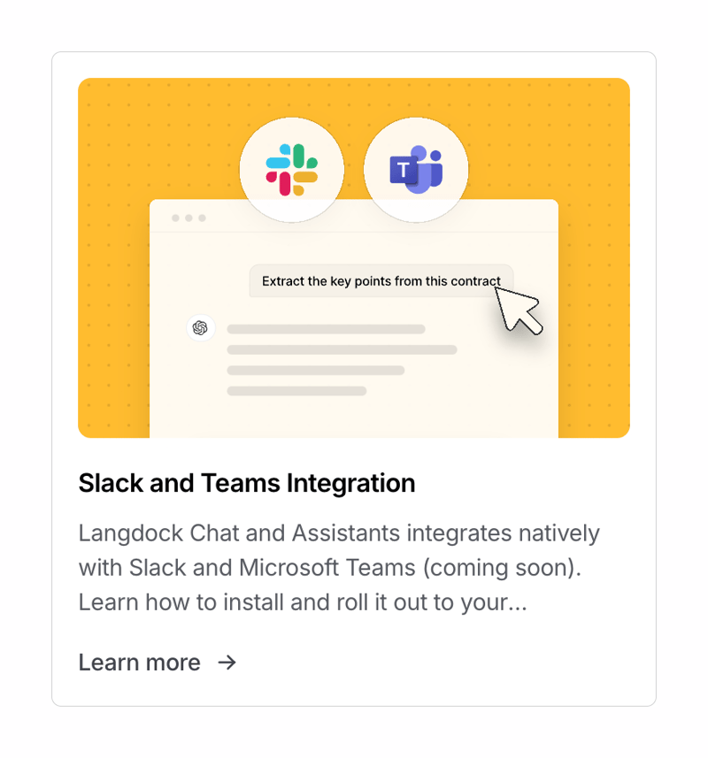 Langdock
				card ui component