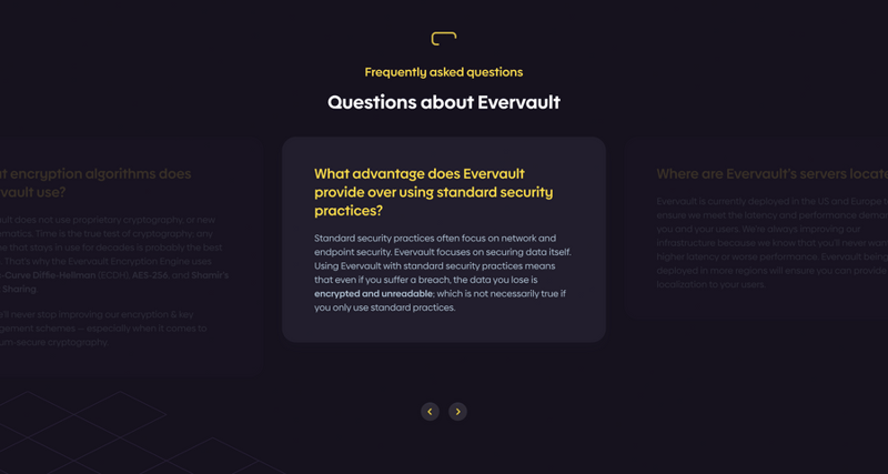 Evervault
				faq ui component