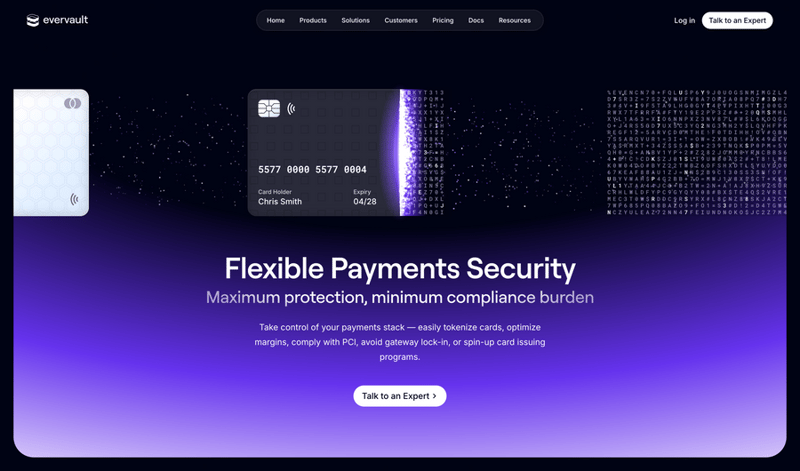 Evervault
				hero section ui component