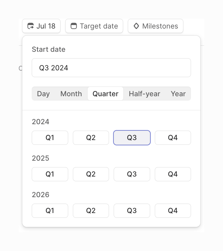 Linear
				datepicker ui component