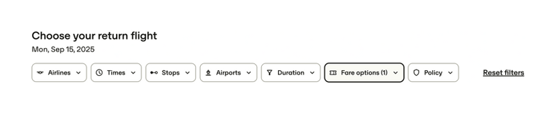 Travelperk
				sorting & filtering ui component