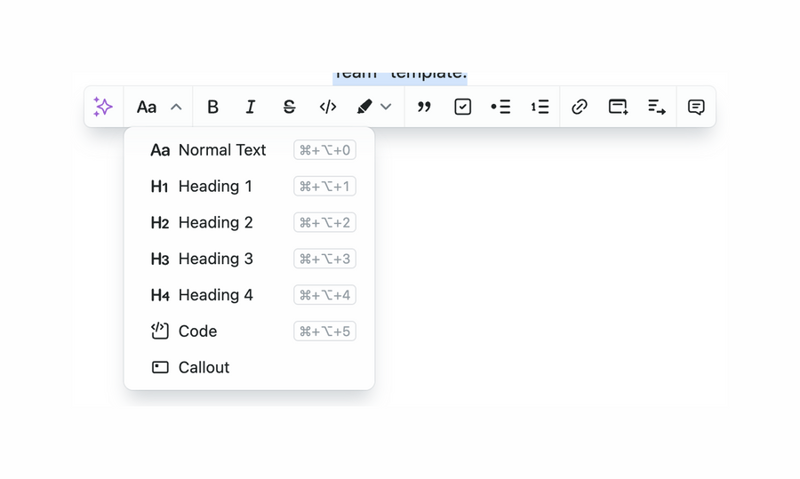 Fibery
				rich text editor ui component