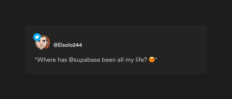 Supabase
				testimonial ui component