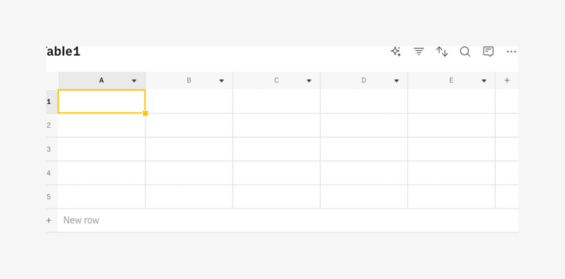 Rows
				table ui component