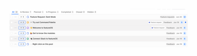 FeatureOS
				table ui component