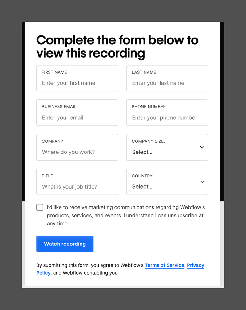 Webflow
				form element ui component