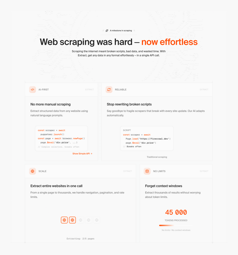 Firecrawl
				bento box ui component