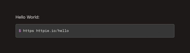 Httpie
				code block ui component