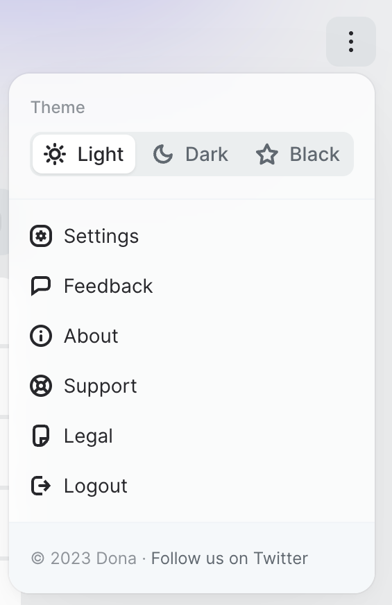 Dona
				dropdown menu ui component