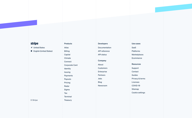Stripe
				footer ui component