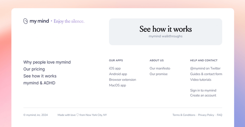 Mymind
				footer ui component