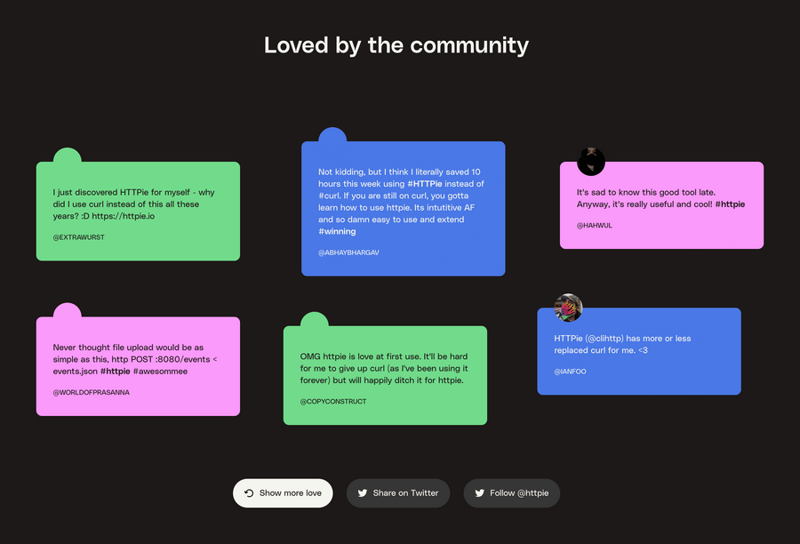 Httpie
				testimonial ui component