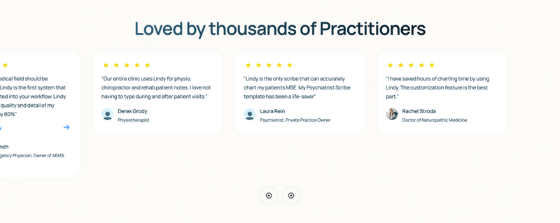 Lindy
				testimonial ui component