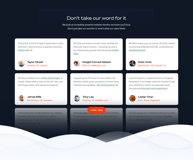 Oh Dear
				testimonial ui component