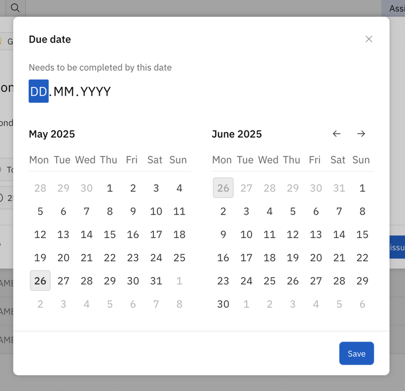 Huly
				datepicker ui component