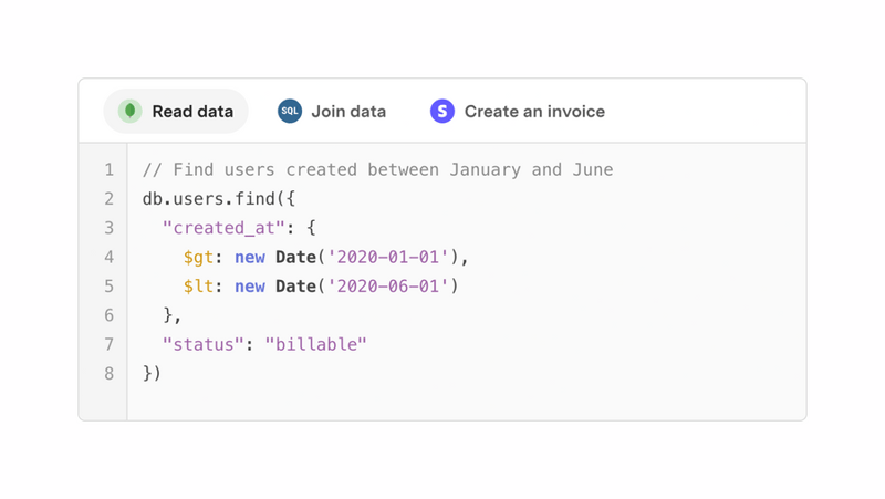 Retool
				code block ui component