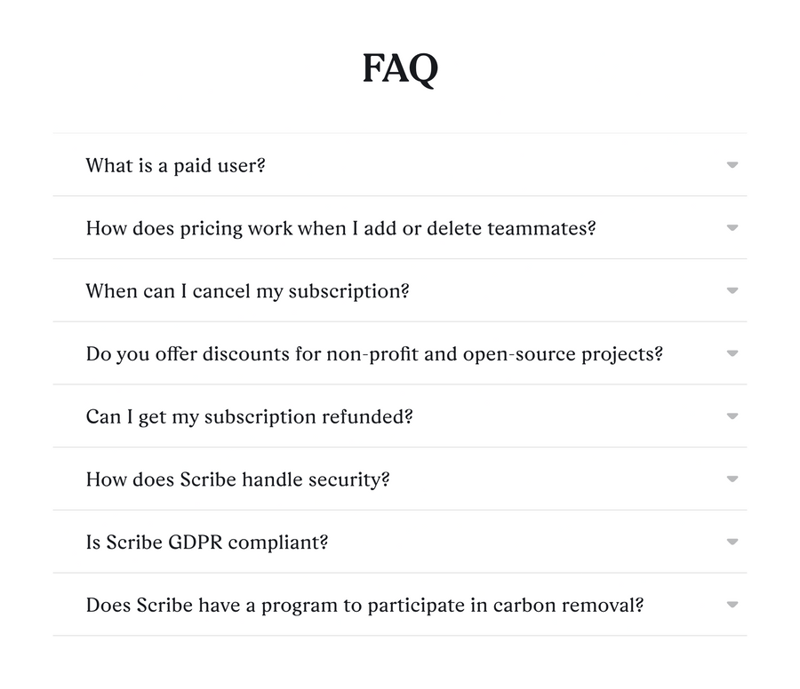 Scribe
				faq ui component
