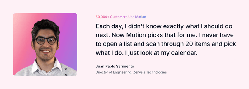 Motion
				testimonial ui component