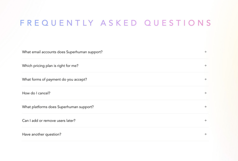 Superhuman
				faq ui component