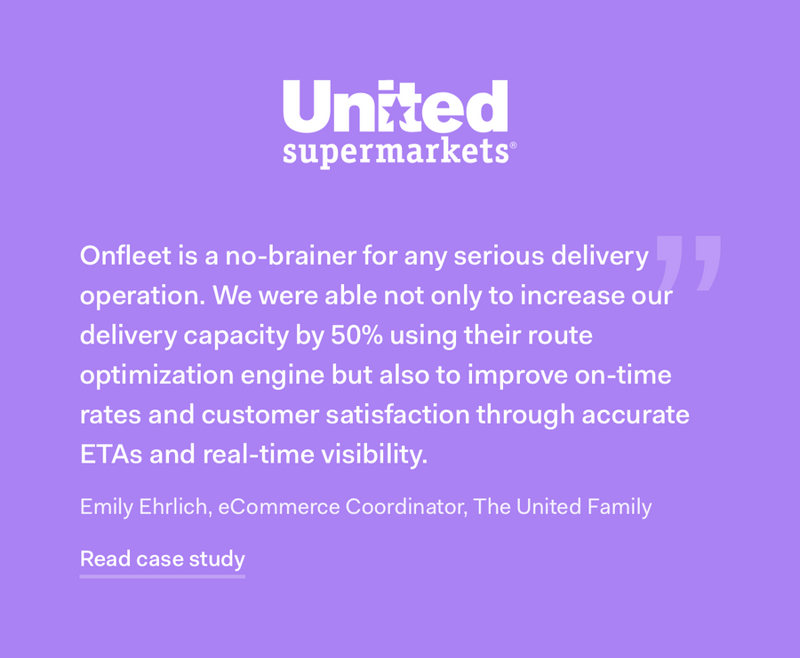 Onfleet
				testimonial ui component