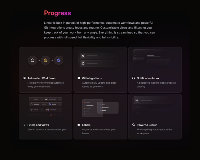 Linear
				bento box ui component