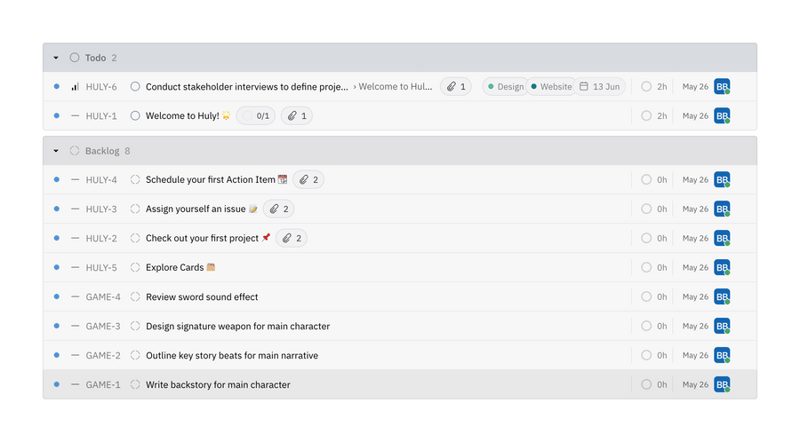 Huly
				table ui component