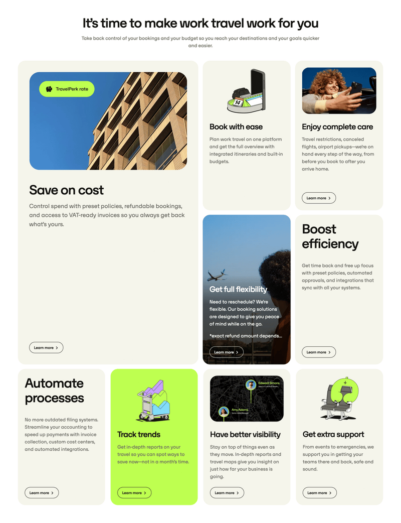 Travelperk
				bento box ui component