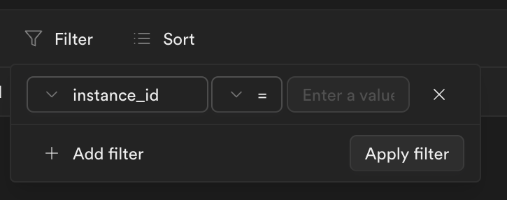 Supabase
				sorting & filtering ui component