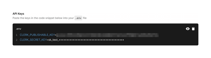 Clerk
				code block ui component
