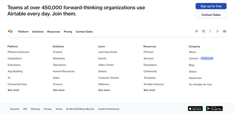 Airtable
				footer ui component