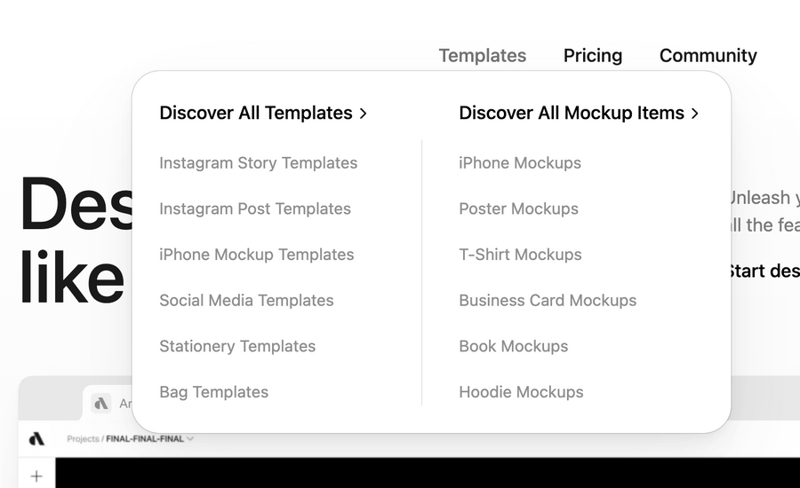 Artboard Studio
				flyout menu ui component