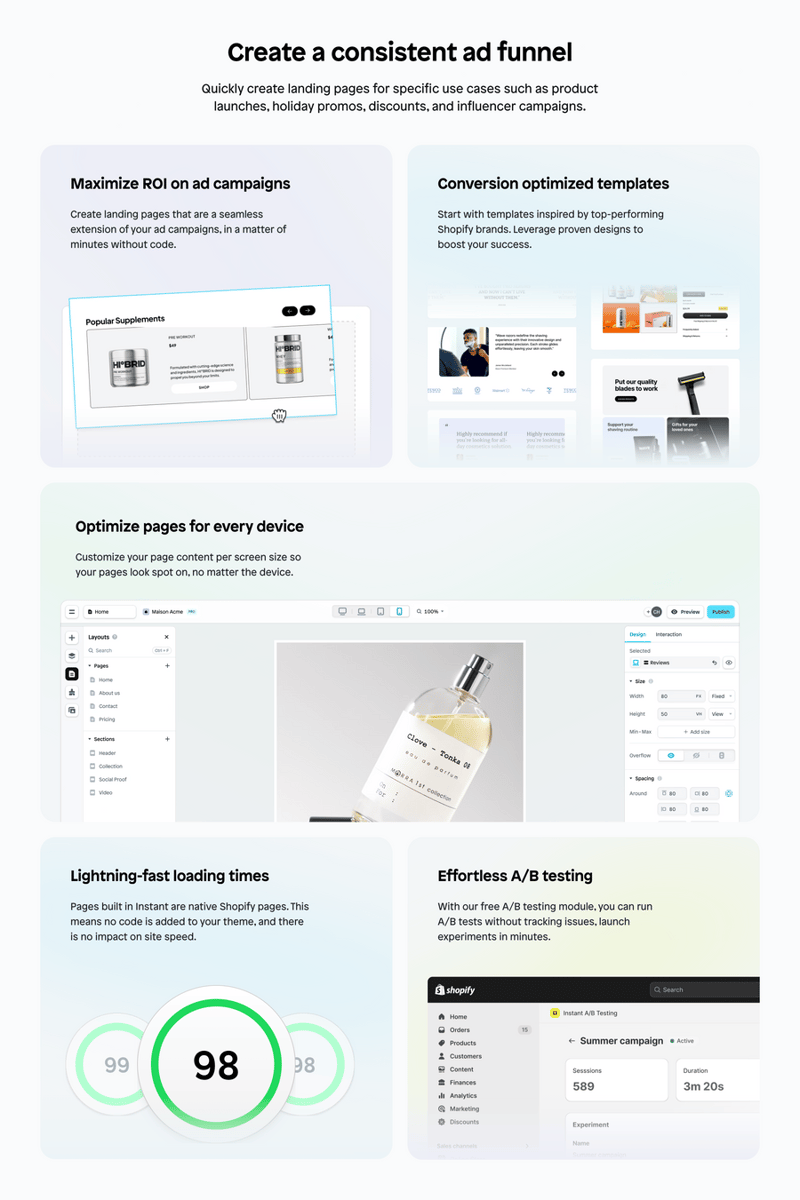 Instant
				bento box ui component