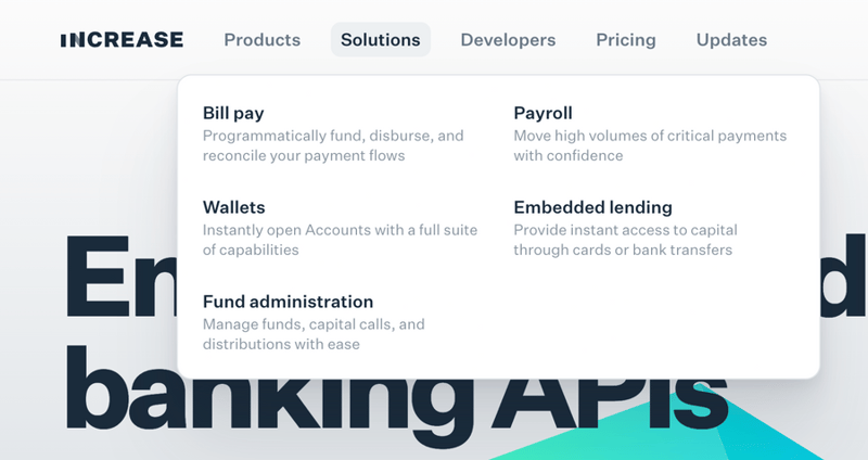 Increase
				flyout menu ui component