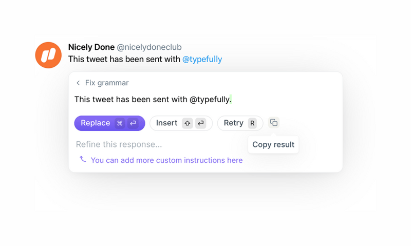 Typefully
				artificial intelligence ui component