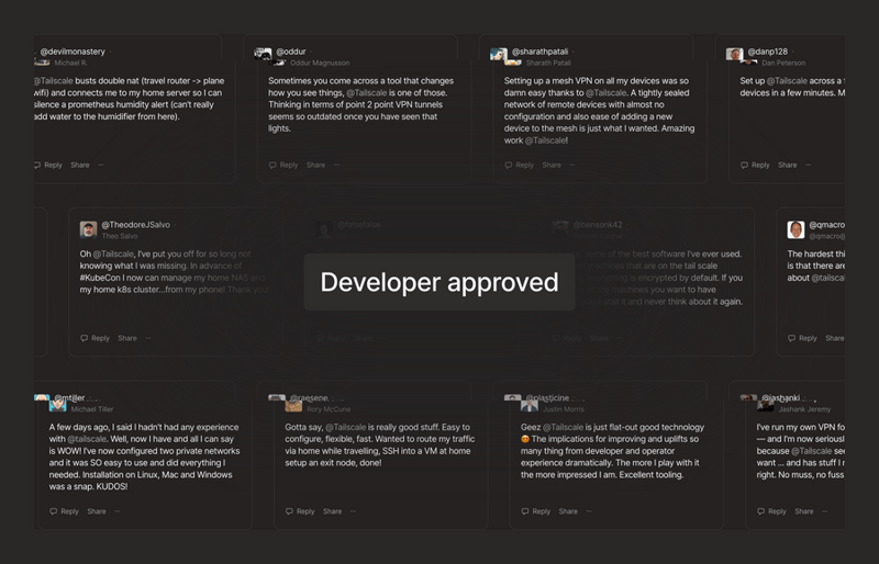 Tailscale
				testimonial ui component