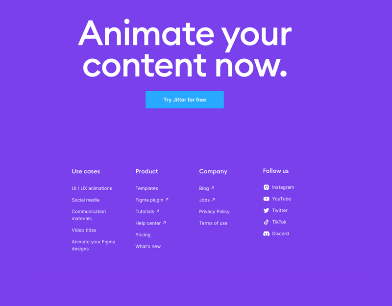 Jitter
				footer ui component