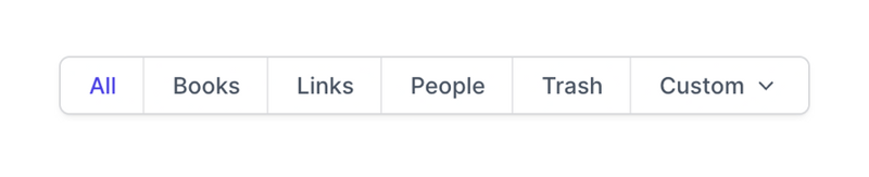 Reflect
				segmented control ui component