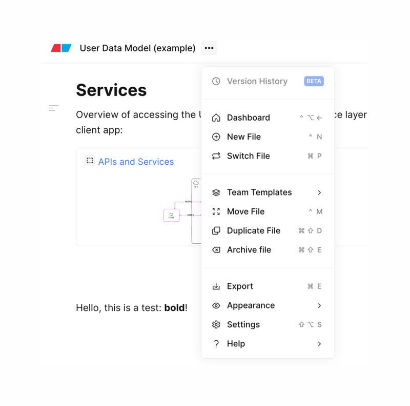 Eraser
				dropdown menu ui component