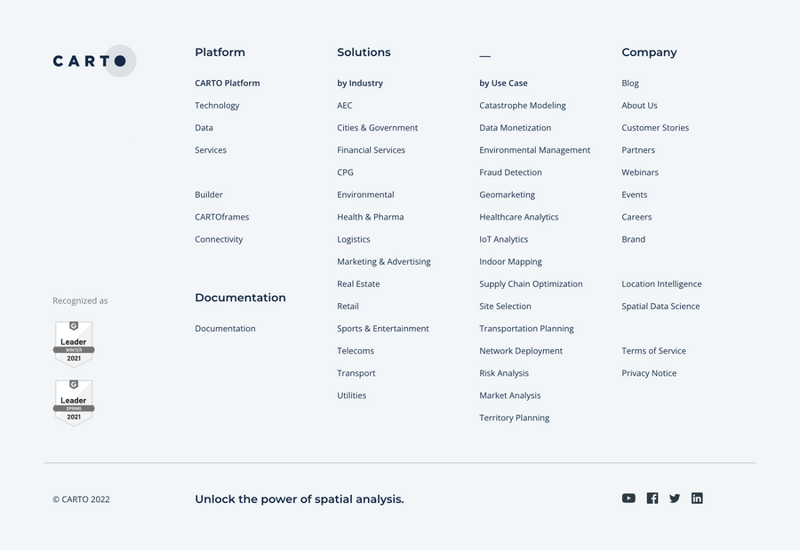Carto
				footer ui component