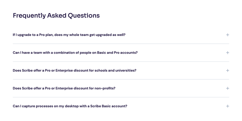 Scribe
				faq ui component