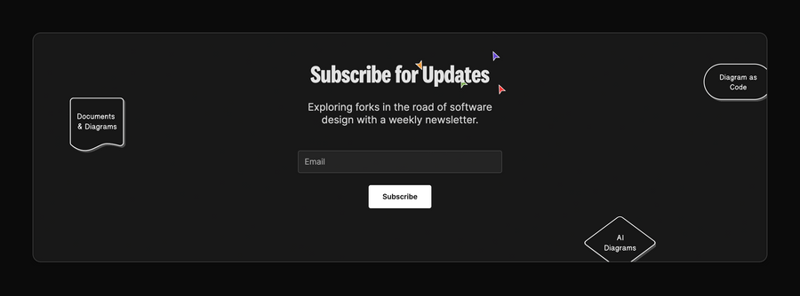 Eraser
				newsletter signup form ui component