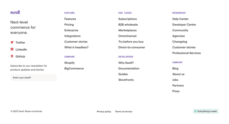 Swell
				footer ui component