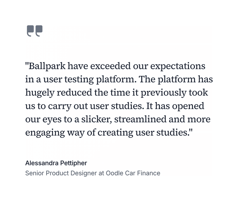 Ballpark
				testimonial ui component