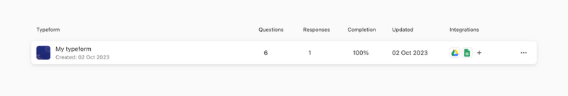 Typeform
				table ui component