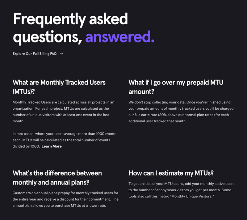 Mixpanel
				faq ui component